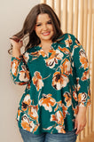 I Think Different Top in Teal Floral